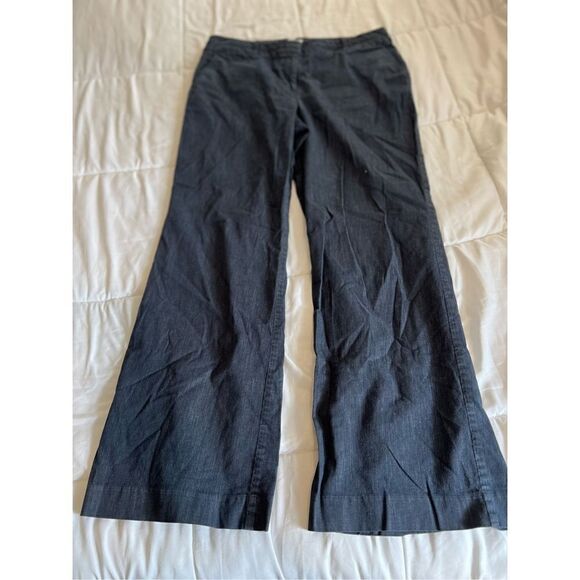 Ann Taylor Loft Navy Blue Trouser Pants size 10 adjustable waist - Picture 4 of 10